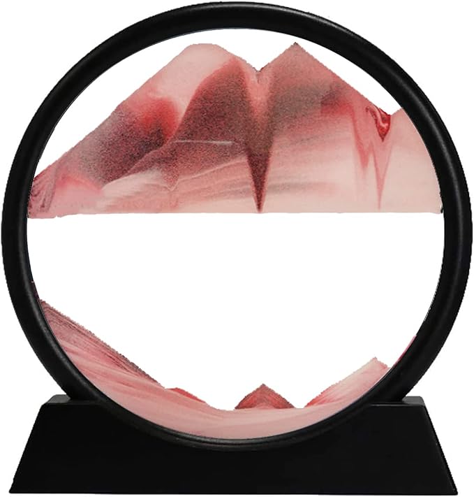 rysnwsu 3D Dynamic Sand Art Liquid Motion, Moving Sand Art Picture Round Glass - Image 8