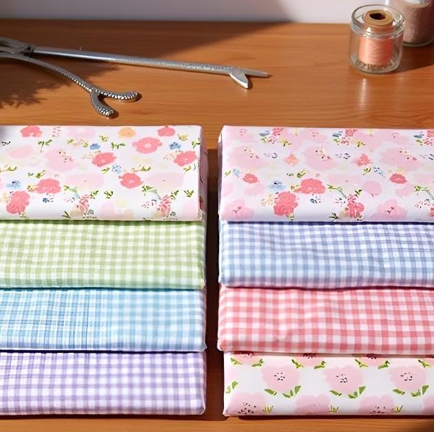 Light Weight Natural Cotton Fabric by The Yard DIY Making Supplies Quilting - Image 2