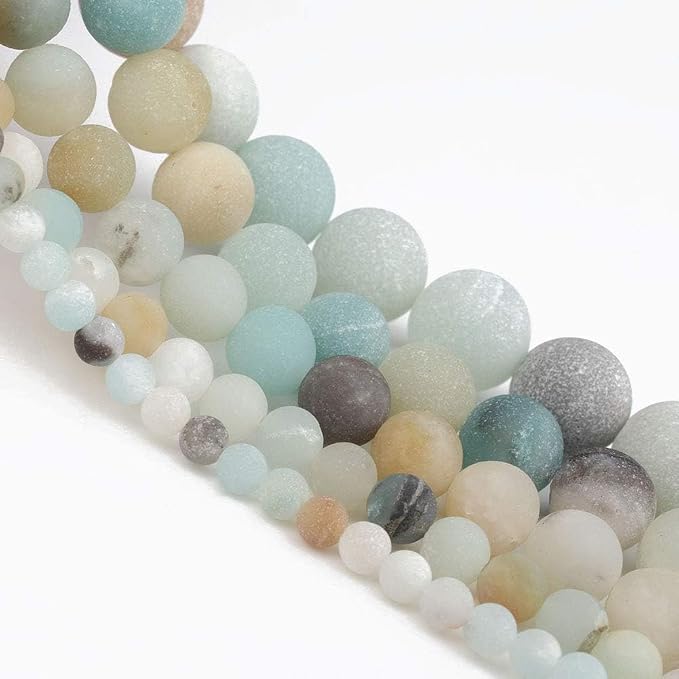 6mm Matte Amazonite Beads, 15-Inch Matte Round Loose Stone Beads - Image 6