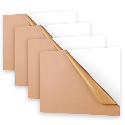 Roowest 4 Pcs 12 x 16 Inch, 1/8 Inch Thick White Acrylic Sheets Plastic White by Roowest