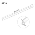 MECCANIXITY 4pcs Acrylic Square Rods 1/2" x 12" Clear Acrylic Dowel Rods Sticks - Image 2