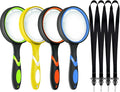 Leffis 4 Pack Magnifying Glass, 10X Non-Slip Handheld Reading Magnifier by Leffis