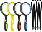 Leffis 4 Pack Magnifying Glass, 10X Non-Slip Handheld Reading Magnifier by Leffis