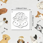 65-Pack Dog Theme Reusable Stencils, 3x3 Inch Painting Templates - Image 2