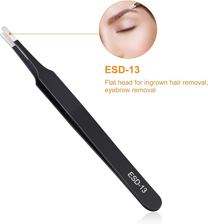 kaverme 3PCS Precision Tweezers Set, Upgraded Anti-Static Stainless Steel of - Image 4