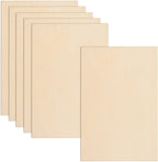 6 Pack Basswood Sheets 12 x 18 x 1/8 Inch-3 mm Unfinished Plywood by AWIZOM