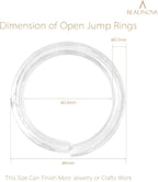 BEADNOVA 4mm Silver Jump Rings for Jewelry Making Open Jump Rings for Keychains - Image 3