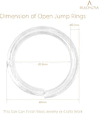 BEADNOVA 4mm Silver Jump Rings for Jewelry Making Open Jump Rings for Keychains - Image 3