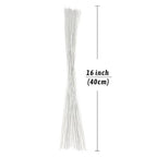 DECORA 20 Gauge White Floral Stem Wire 16 inch, 50/Package - Image 3