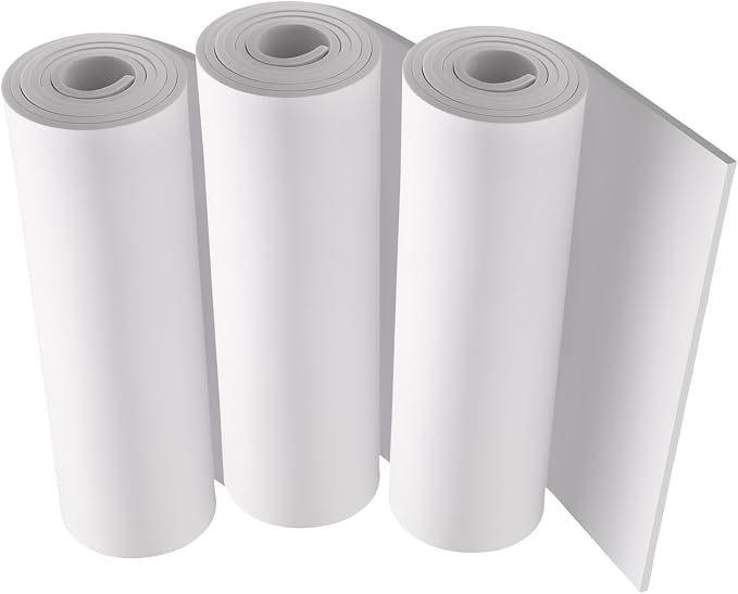 3-Pack 5mm Thick White Eva Foam Cosplay Sheets roll, 13.9" x 59" Premium eva by MEARCOOH
