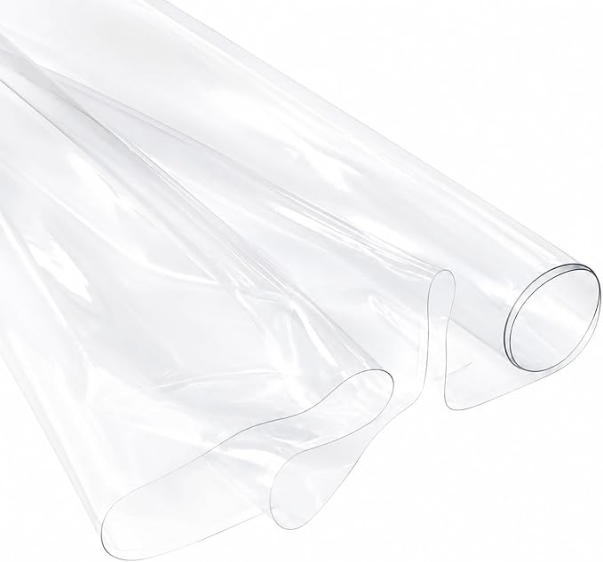 SHISU Clear TPU Vinyl Fabric 8 Mil, Large Waterproof Sheet | Wide transparent by SHISU