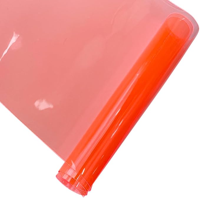 HYANG Tomato Transparent PVC Super Clear Holographic Vinyl Faux Leather Sheets - Image 5