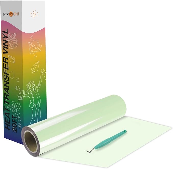 HTVRONT Heat Transfer Vinyl Pale Green HTV Rolls, Heat Transfer Vinyl by HTVRONT