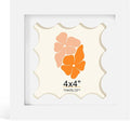 4x4 Picture Frame with Real Glass, Wooden cute 4 x 4 Photo Frame with Wavy Mat by THKRLOF