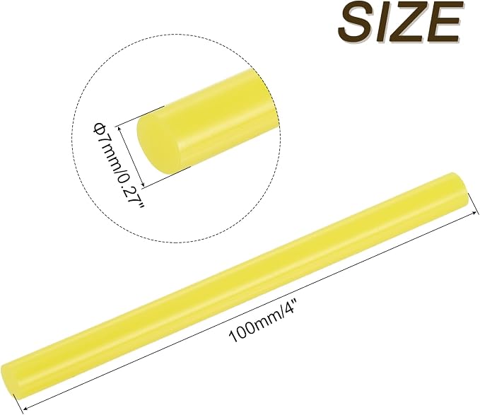 uxcell 30pcs 7mm x 100mm Mini Hot Glue Gun Sticks 4-inch x 0.27-inch High - Image 2