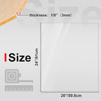KINLINK 20x24 Plexiglass Sheets 1/8 inch Thick, 3mm Clear Cast Acrylic Sheet - Image 2