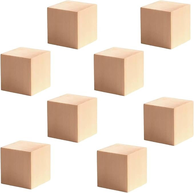 8Pcs Basswood Carving Blocks 2x2x2 by Unknown