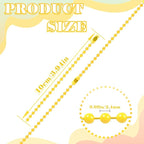 300Pcs Stainless Steel Ball Chain Set, 2.4mm Bead Chains 10 Colors 3.9 Inch - Image 2