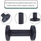 HAHIYO 3.35Inch/8.5cm 3PCs Black Wood Spool Natural Unfinished Wooden Thread - Image 4