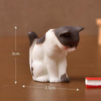 Dollhouse Cats w/ 1/12 Scale Accessories Mini Furniture Model Wooden Miniature - Image 8