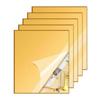 5 Pcs 12 x16 Inch Gold Acrylic Mirror Sheet, 1/8 Inch Thick Opaque Glossy Mirror by CEUQIESO