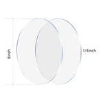 2 Pieces 1/4" Round Plexiglass Sheet, 8 Inch Diameter Clear Acrylic Circle - Image 4