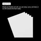 MECCANIXITY EVA Foam Sheets White 19.7 Inch x 19.7 Inch 1mm Thick Crafts Foam - Image 4