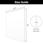 Outus 4 Pcs 12 x 12 Inch Clear Acrylic Sheet 1/16 Inch Thick Transparent - Image 2