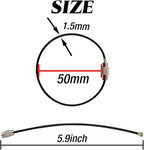 ROYHOO 50PCS Black Stainless Steel Wire Keychains Cable, Key Rings, Heavy Duty - Image 2