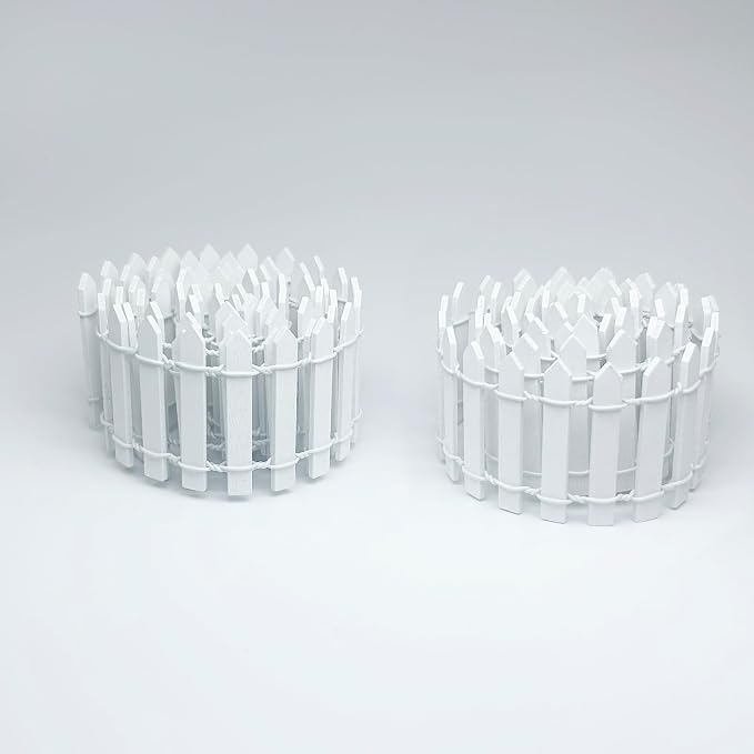 Fairy Garden Miniature Fence Accessories: Decorative White Wooden Picket Fence by Unknown