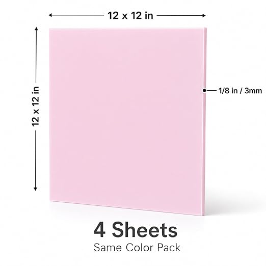 Pastel Cast Acrylic Sheets 12x12 1/8" | Dual finish matte & glossy cast - Image 5