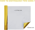 guangyintong Soft Metal Heat Transfer Vinyl Glossy Gold HTV Rolls, HTV Vinyl - Image 3