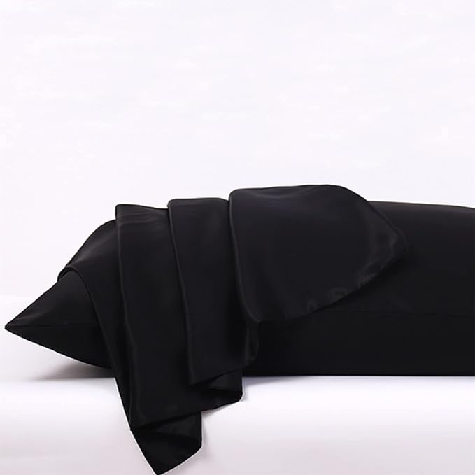 Black Silk Pillowcase with Natural Dye Made in USA, Oeko-TEX Certified Real 22 - Image 4