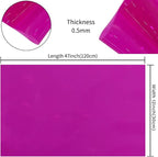 HYANG Dark Pink Transparent PVC Super Clear Holographic Vinyl Faux Leather - Image 4