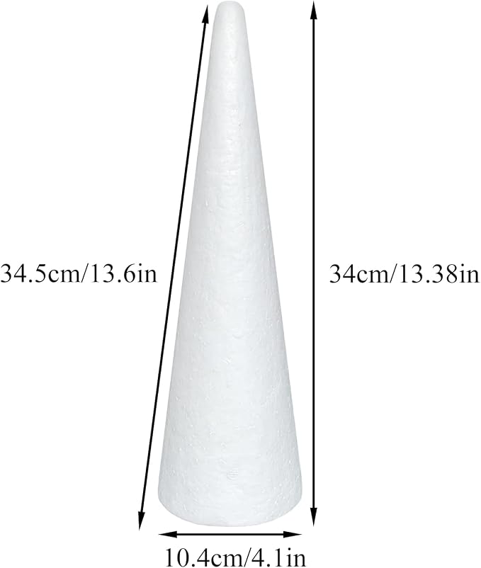 Crafjie Foam Cones for DIY Arts and Crafts, for DIY Home Craft Project - Image 2
