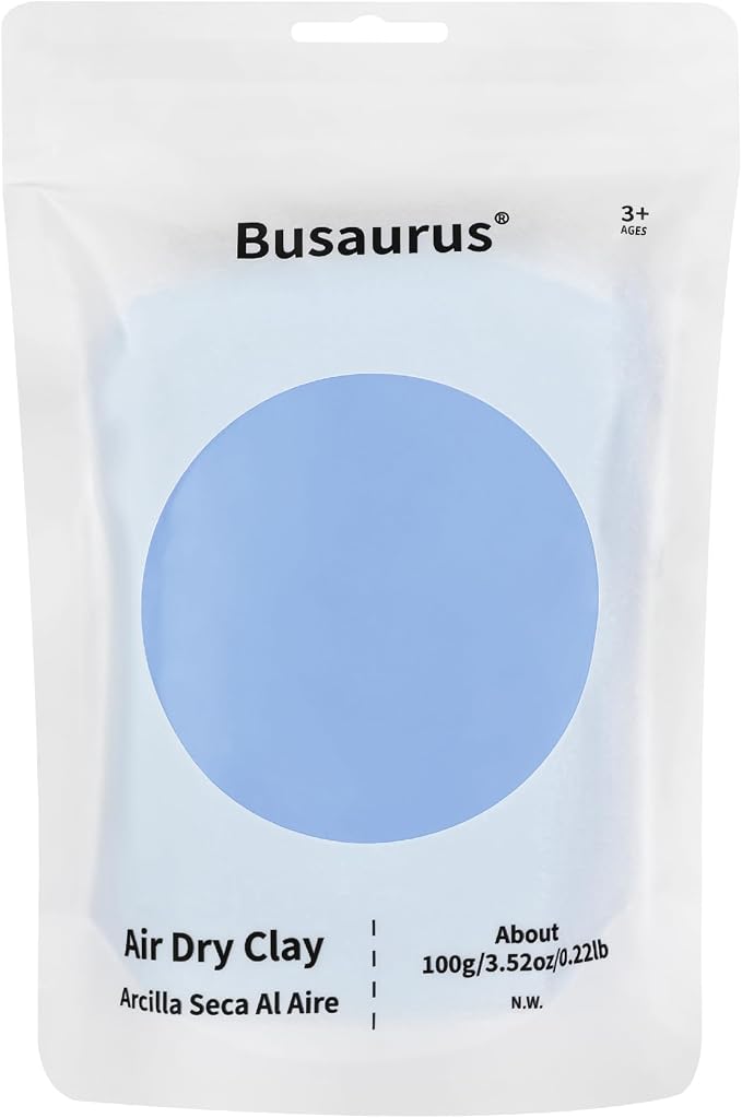 100g Light/Sky Blue Air Dry Foam Clay, DIY Magic Model Clay by BusaurusToys