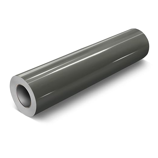 VViViD DECO65 Dark Grey Gloss Permanent Adhesive Craft Vinyl by VVIVIDVINYL