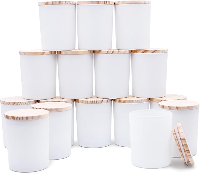 SHOWIN Thick Candle Jars for Making Candles 16 Pcs, 7 OZ Empty Jars by Showin