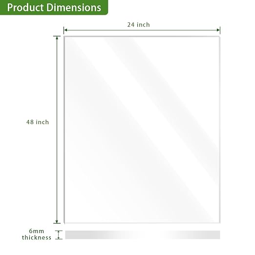 Lesnlok 24 x 48 Frosted Acrylic Sheet 1/4 inch Thick 6mm 1 Piece Bouble Sided - Image 2