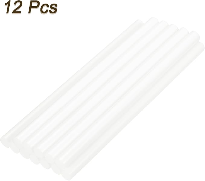 uxcell Mini Hot Glue Sticks for Glue Gun 11mm x 100mm Cream White 12pcs - Image 3