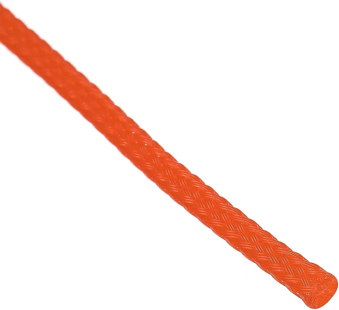 uxcell PET Expandable Sleeving 25ft 1/8" Orange Cable Management Sleeve Cord - Image 2