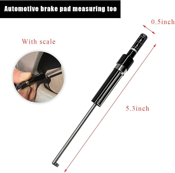Car Brake Pad Thickness Measure Tool, Brake Shoe Gauge Measuring Tool - Image 2