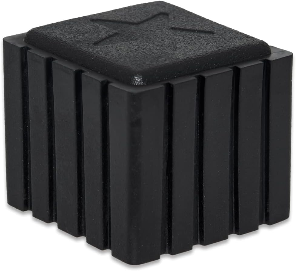 Flyshop Anti-Skid Non-Marking Synthetic Rubber Patio Chair Table Leg Caps Square Furniture Covers 20pcs, Black, 30 mm x 30 mm, 1-3/16" x 1-3/16"