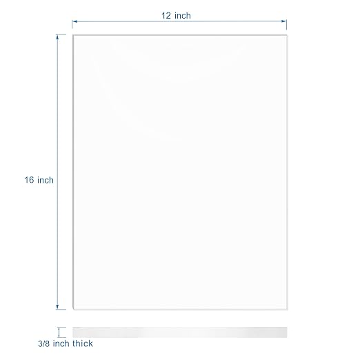 KAITELA Clear Acrylic Sheet 3/8" Thick Cast Plexiglass Piece 12" x 16" | 10mm - Image 5