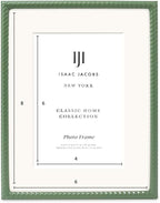 Isaac Jacobs 6x8 Green Metal Rope Border Picture Frame, Horizontal & Vertical - Image 4