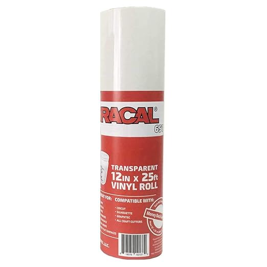 12.125" x 25' Roll of Oracal 651 Transparent Adhesive Craft Vinyl by Orafol