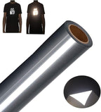 FUNKAKA Heat Transfer Vinyl Reflective Dark Gray HTV Roll, Reflective HTV Vinyl by FUNKAKA