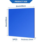 5 Pcs 8 x8 Inch Blue Acrylic Mirror Sheet, 1/8 Inch Thick Opaque Glossy Mirror - Image 4