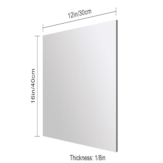 Silver Mirror Acrylic Sheets – 6 Pack, 12x16Inches, 1/8 Inch Thick, Reflective - Image 4