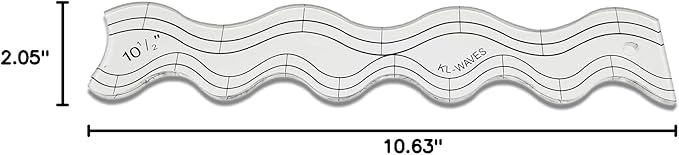 Wave Edge Quilting Ruler Template - Image 3